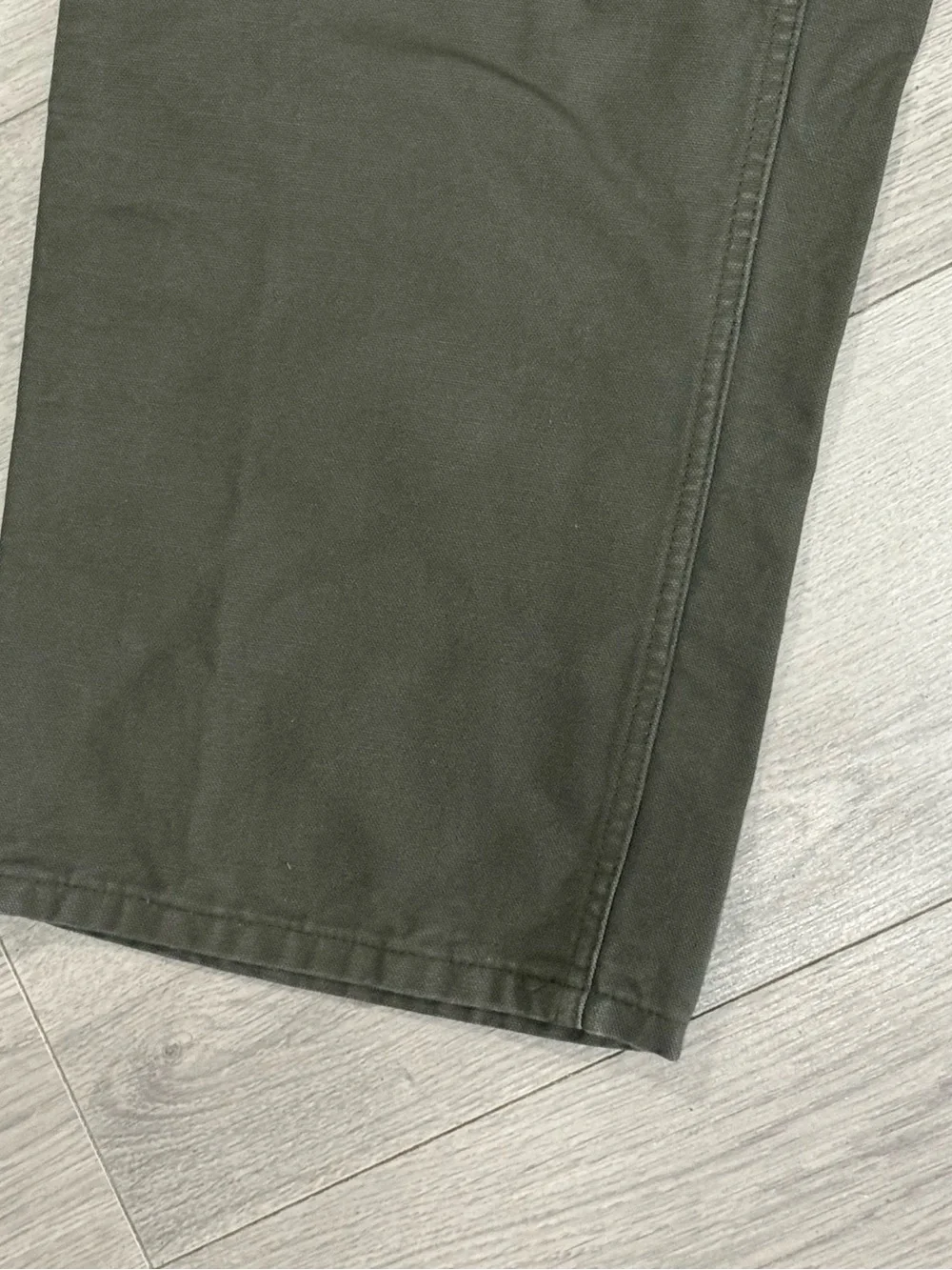 Carhartt Carpenter Khaki Green Straight-Leg Work Pants 42x32